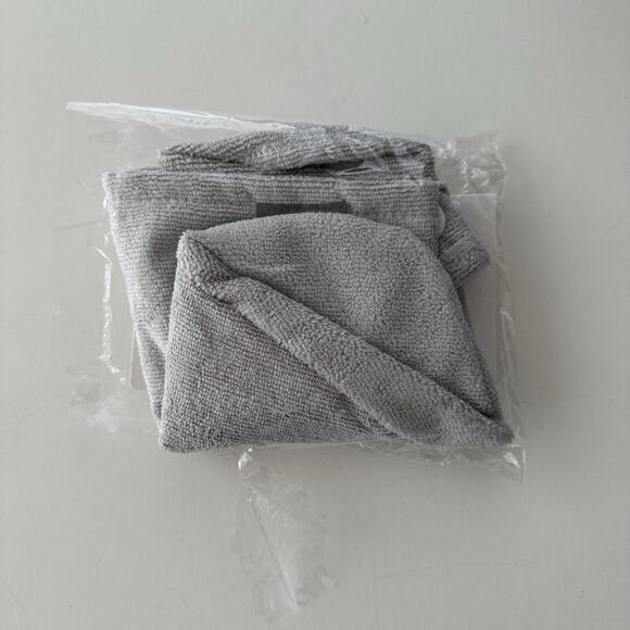 NIB Katelle Spa Hair Towel‎ Wrap Gray Microfiber Button Closure 23” x 9” - Picture 2 of 8